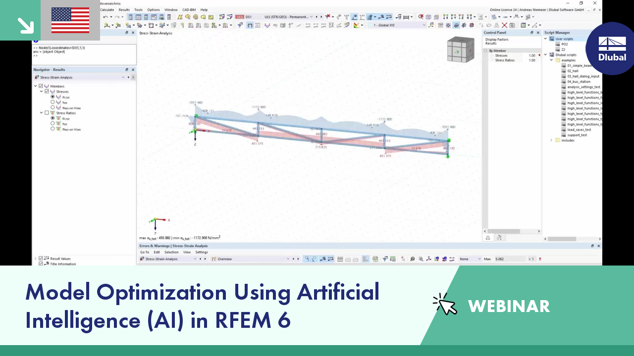 Model Optimization Using Artificial Intelligence (AI) in RFEM 6