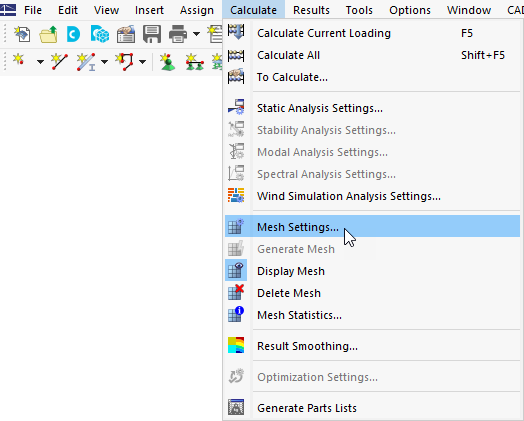 Accessing Mesh Settings