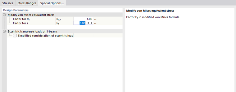 Dialog Box "Member Configuration": Specifying Special Options
