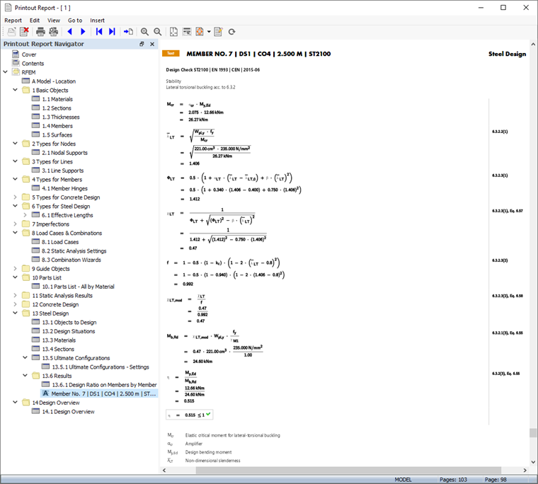 Design Check Equations