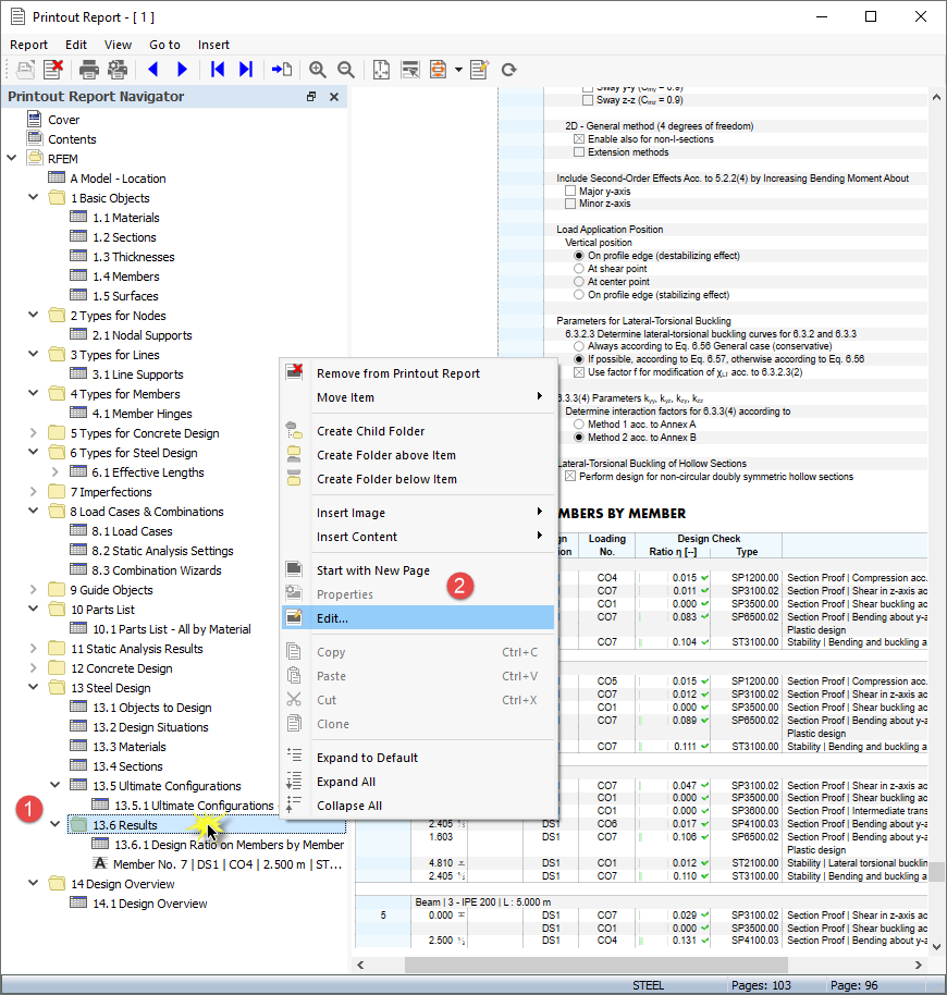 Adjusting Results for Printout Report