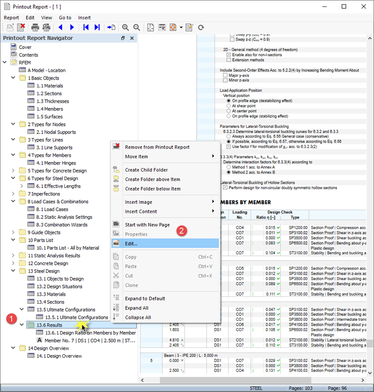 Adjusting Results for Printout Report