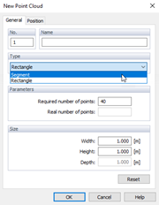 New Point Cloud via Dialog Box, General