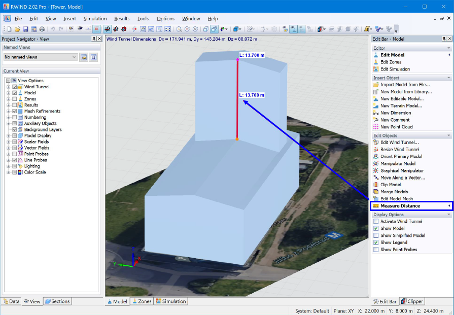 Graphical Tool, Measure Distance