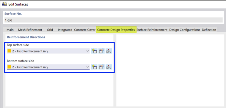 Reinforcement Directions of Walls