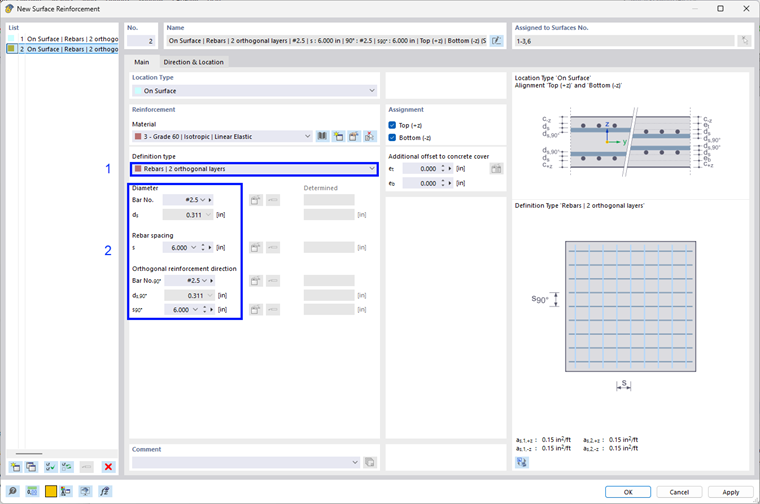 Defining Wall Reinforcement
