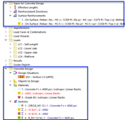 Navigator Items for Concrete Design