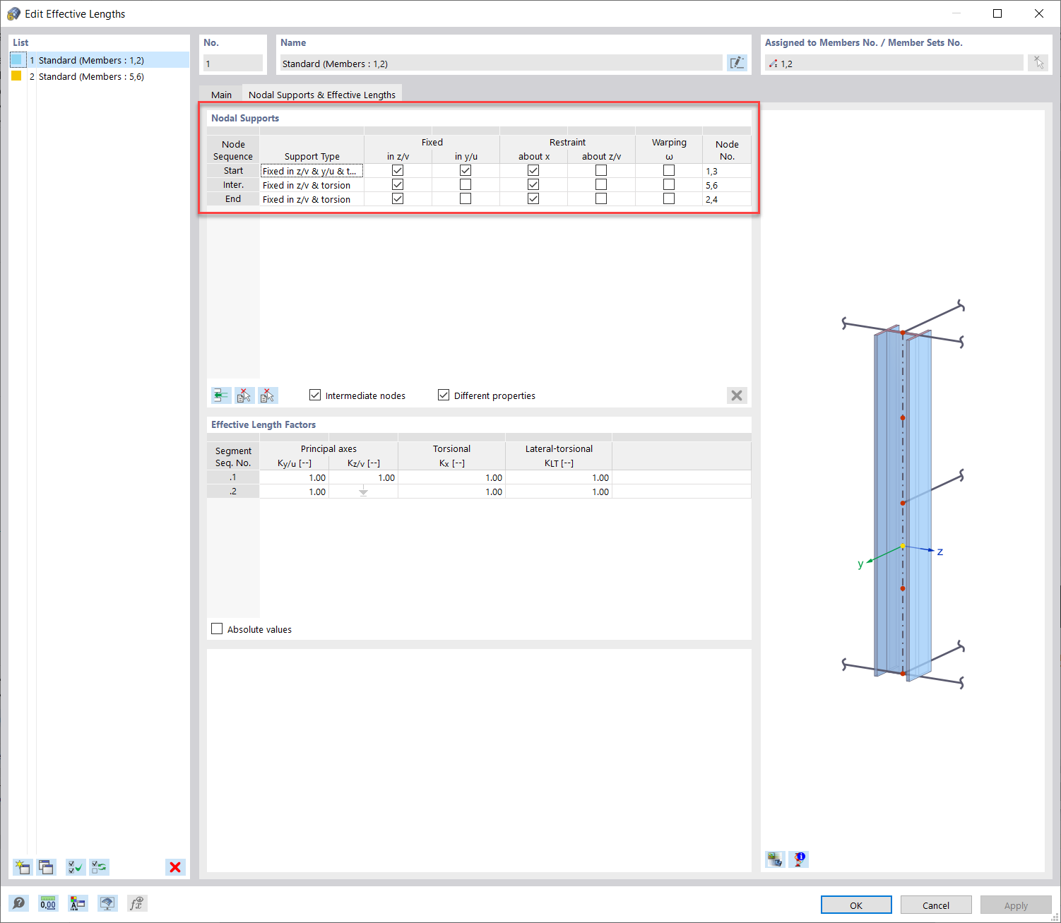 FAQ 005240 | How do I define effective lengths when running steel design in RFEM 6?