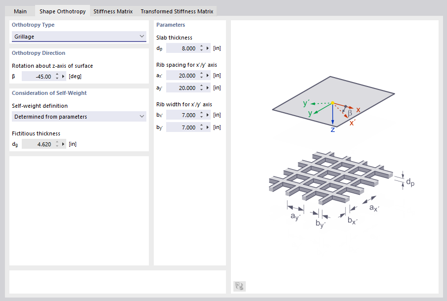 Orthotropy Type "Grillage"