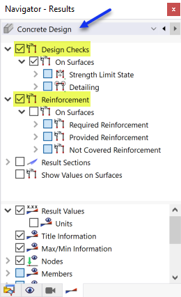 Main Categories for "Concrete Design" Results