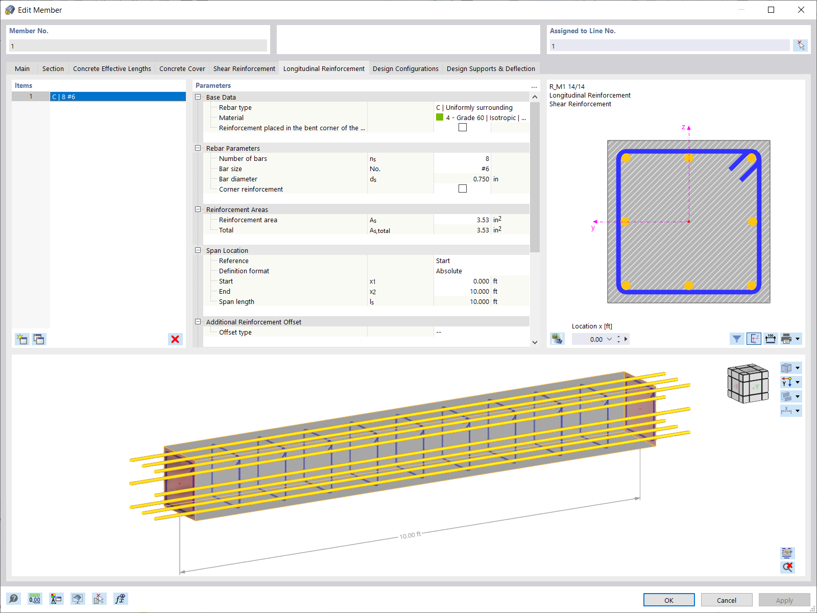 KB 001733 | Reinforced Concrete Column Design per ACI 318-19 in RFEM 6