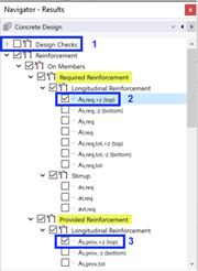 Comparing Required and Provided Reinforcements