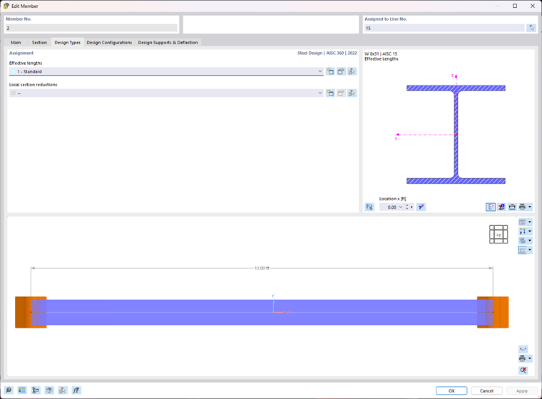 Type '1' of Effective Lengths for Columns