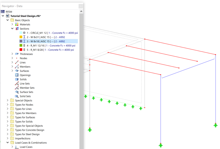 Selecting Platform Girders via Navigator