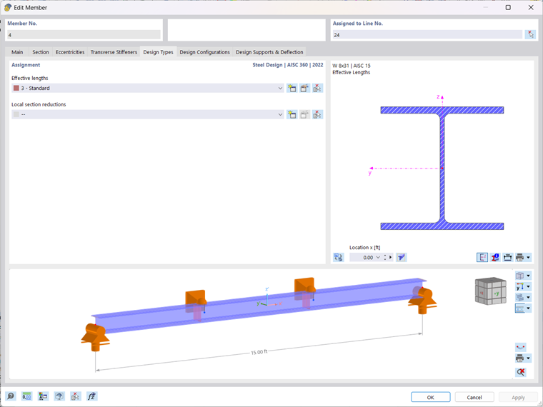 Effective Lengths Type "3" for Frame Girder