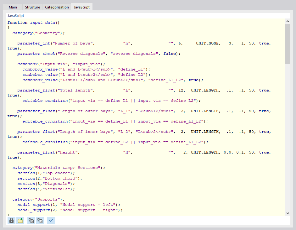 JavaScript Parameters of Block