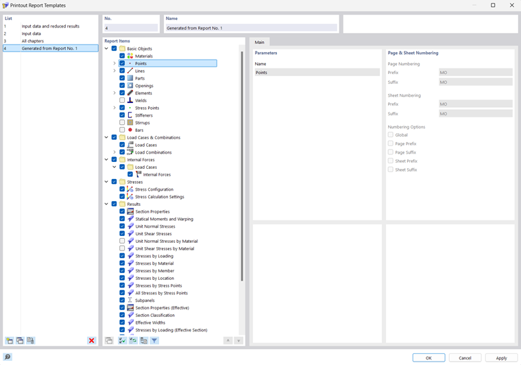 Saving Printout Report Template