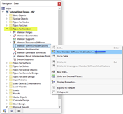 Creating New Member Stiffness Modification