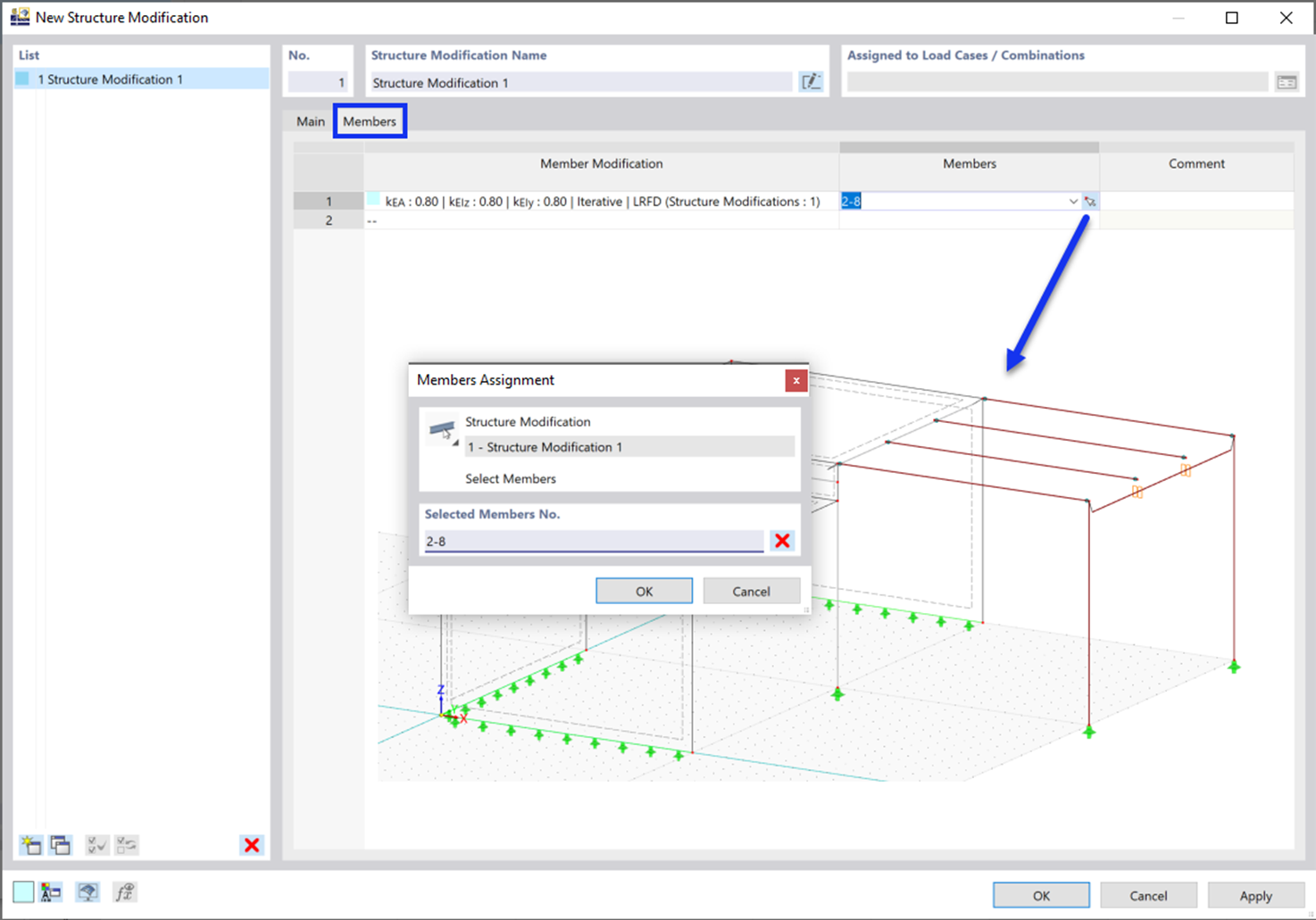 Selecting Member Modification and Members