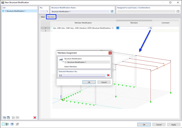 Selecting Member Modification and Members