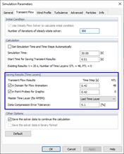 Simulation Parameters, Saving Results