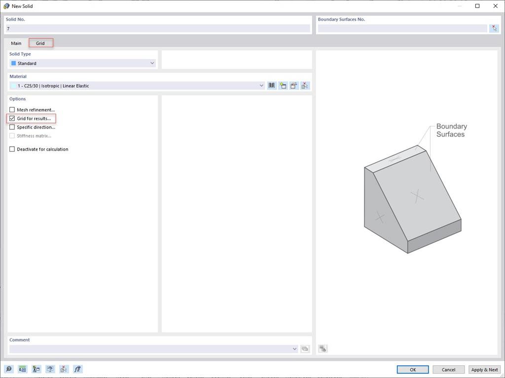 Feature 002430 | Grid for Solid Results