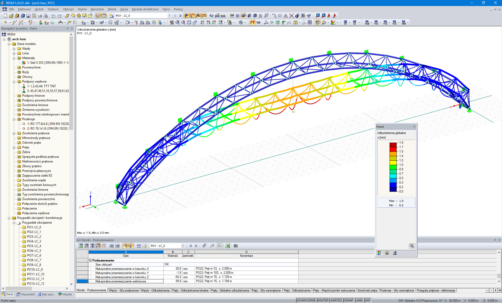 GT 000359 | Design of Arched Structure of Tennis Court Cover