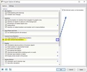 Dialog Box "Program Options & Settings"