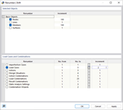 Shifting Object and Load Case Numbers