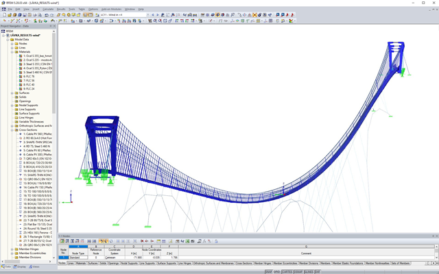 CP 001237 | 3D Member Model of Footbridge in RFEM 5