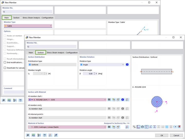 Cross-Section of New Member