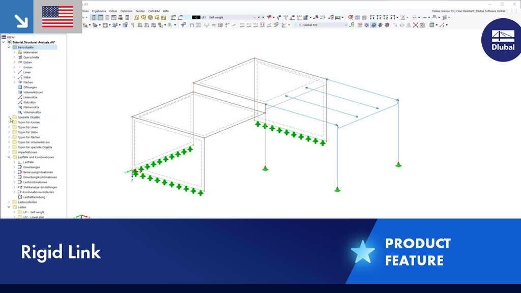 Darstellung einer starren Kopplung in einem technischen Diagramm mit klaren Bezeichnungen.