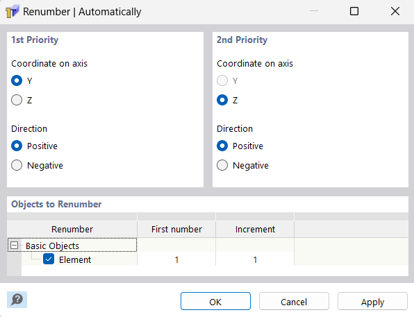 Automatic Renumbering of Objects
