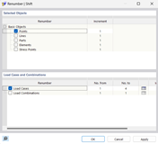 Moving Object and Load Case Numbers