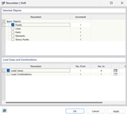 Moving Object and Load Case Numbers