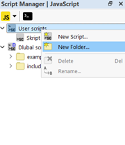 Creating New Folder in "Script Manager"