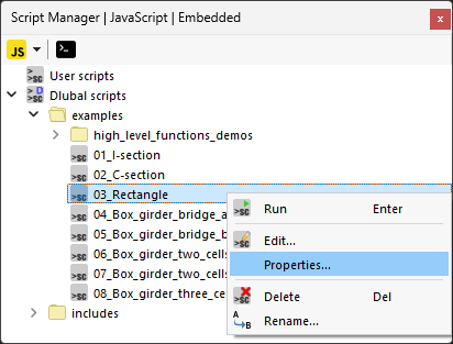 Creating and Editing in "Script Manager" Window