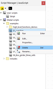 Deleting Script in "Script Manager"
