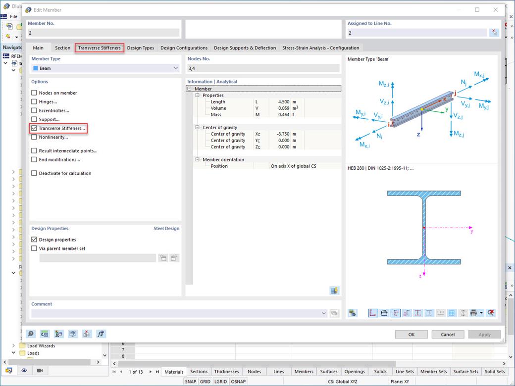 Feature 002470 | Surface Model from Member with Member Transverse Stiffeners