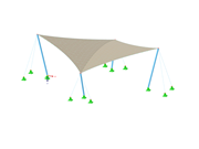 Membrane Roof Supported by 4 Columns