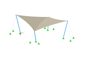 Membrane Roof Supported by 4 Columns