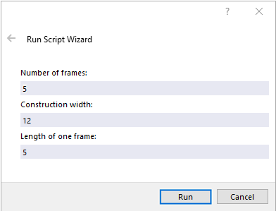Input Window "Script Wizard"