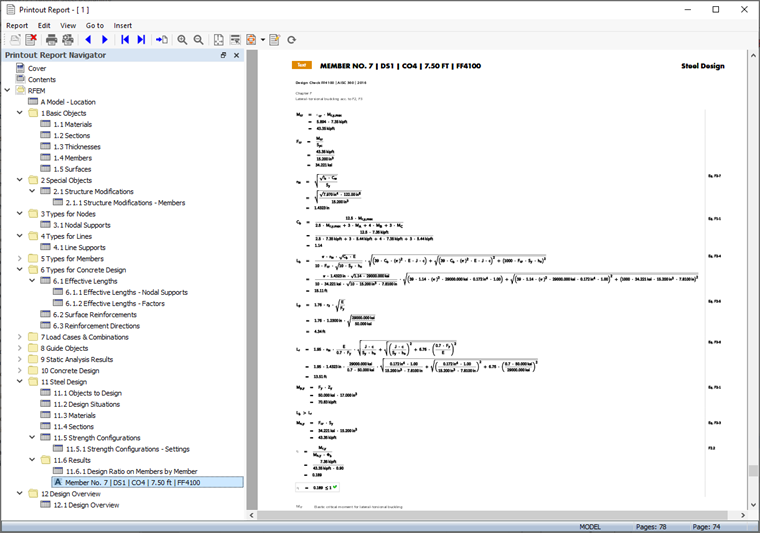 Design Check Equations