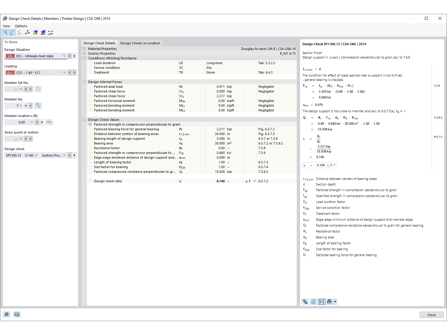 Timber Design Check Details Compression Perpendicular to Grain | CSA O86