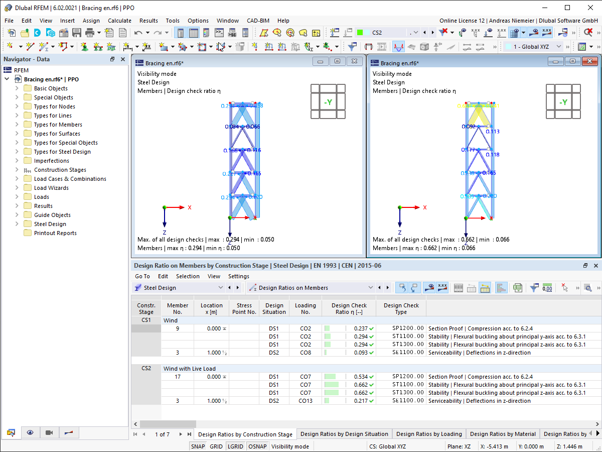 FAQ 005283 | How can I carry out case-related design for different load situations?