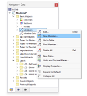 Shortcut Menu for "Members"