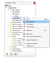 Shortcut Menu for "Members"