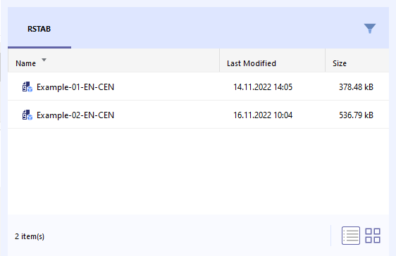 Models in List View with Model Shortcut Menu