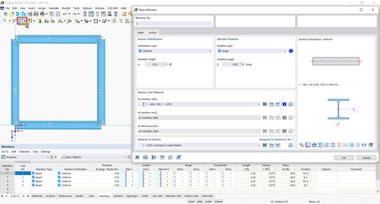Defining Members 1, 2, 3, and 4