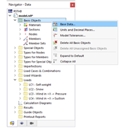 Editing Base Data via Shortcut Menu